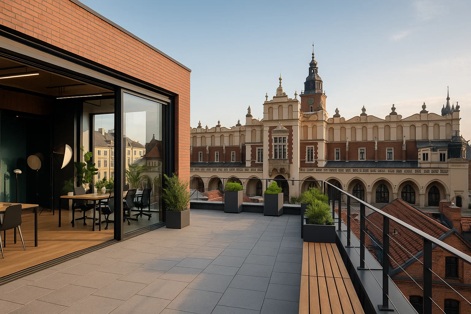 Nowoczesne przestrzenie coworkingowe w Polsce – Kraków z widokiem na Sukiennice, Wrocław z innowacyjnym Concordia Design i warszawski Brain Embassy z kreatywnym designem.
